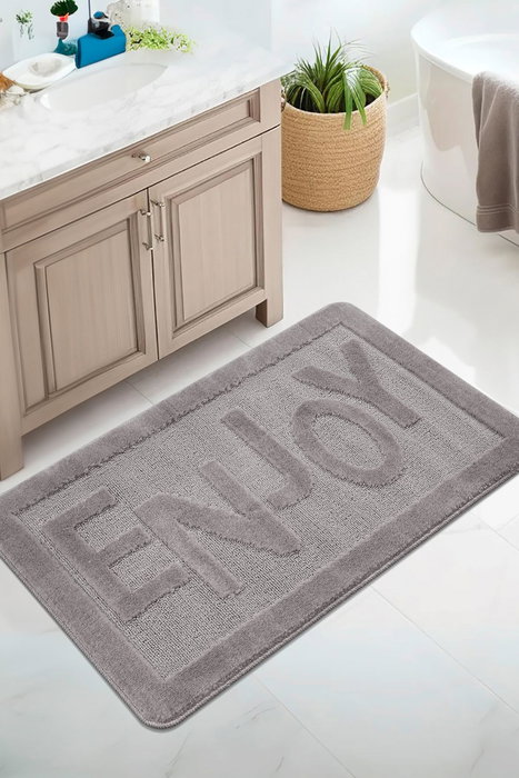 Mijölnir Enjoy - Alfombrilla de baño Gris 60 x 100 cm